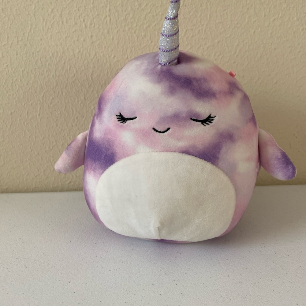 Squishmallows Pink and Purple Narwhal Stuffed Animal (F)